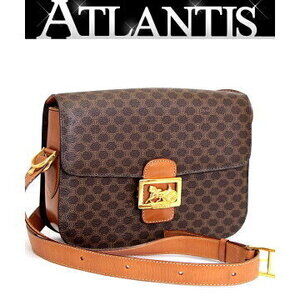 Celine Macadam Horse Carriage Shoulder Bag Brown Style